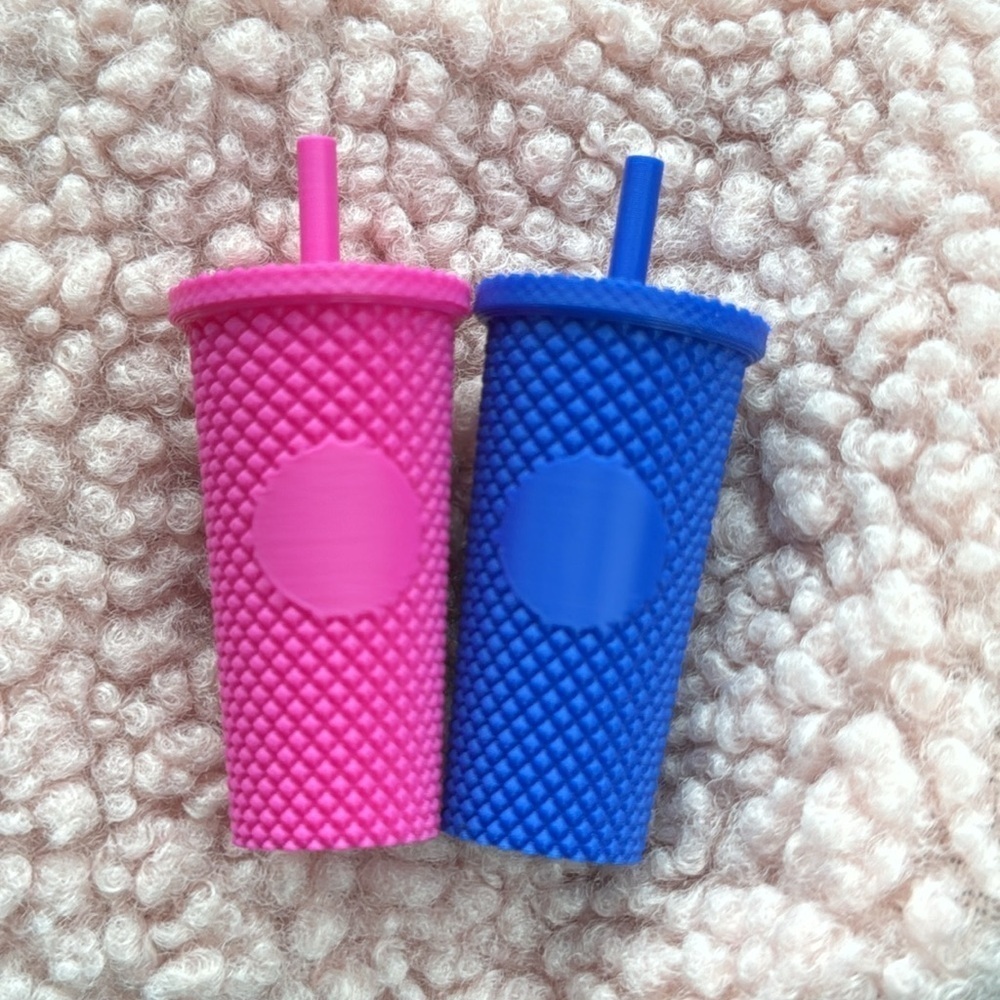 3D Printed Homemade Miniature Studded Tumbler Keychain